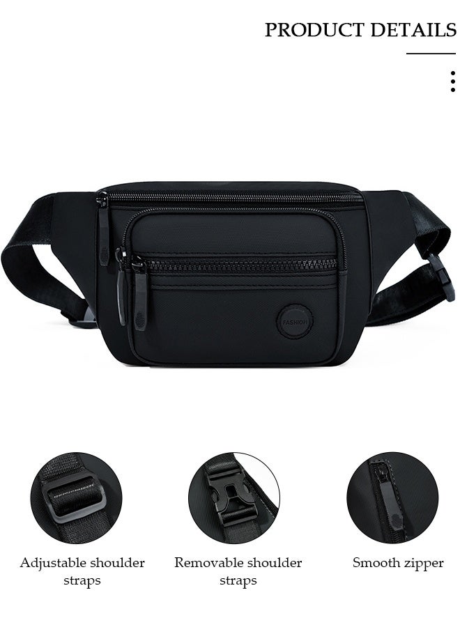 DUNISO Crossbody Fanny Pack for Women Men,Crossbody Waist Bag Belt Bag,Slim Running Belt Waist Pack,Fashion Water Resistant Waist Pouch Packs Chest Bag with Adjustable Strap for Travel Walking Running Hiking Cycling - Image 5